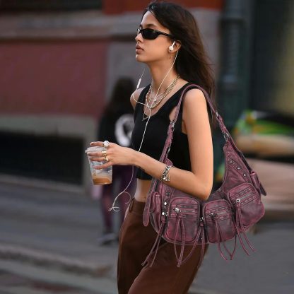 Vintage distressed tassel underarm bag - Image 5
