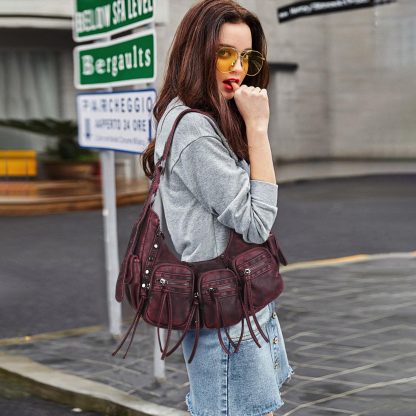 Vintage distressed tassel underarm bag - Image 4
