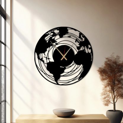 World Map Art Wall Clock - Image 6