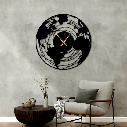 World Map Art Wall Clock - Image 3