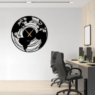 World Map Art Wall Clock