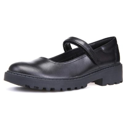 Women's Black Leather Mary Janes