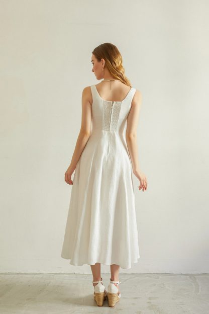 French Vintage Linen Dress - Image 5