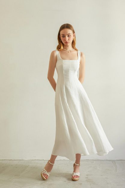 French Vintage Linen Dress - Image 4