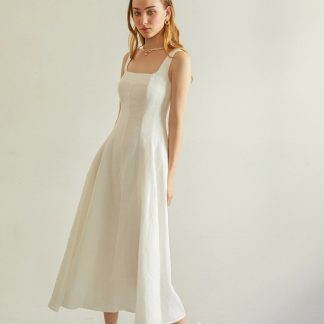 French Vintage Linen Dress