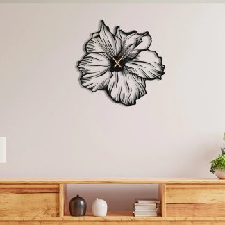 Hibiscus Wall Clock