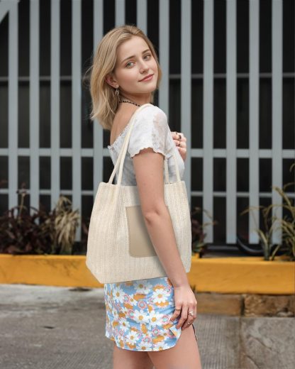 Versatile straw tote bag - Image 7
