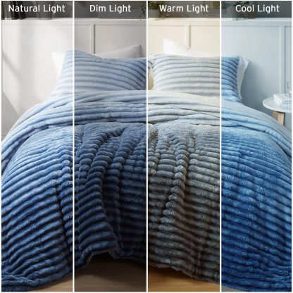 Gradient texture plush bedding - Image 6