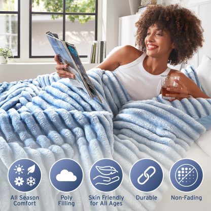 Gradient texture plush bedding - Image 2