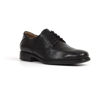 Men's black Oxford leather shoes