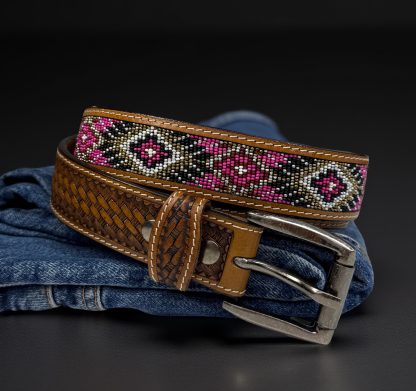 Ethnic style beaded braided belt - Image 5