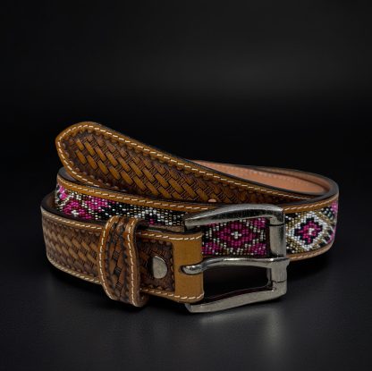 Ethnic style beaded braided belt - Image 4
