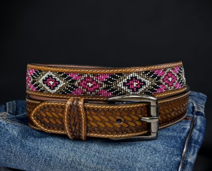 Ethnic style beaded braided belt - Image 3