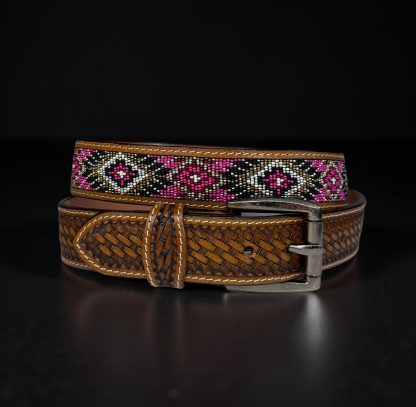 Ethnic style beaded braided belt - Image 2