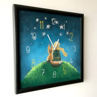 The Little Prince themed hand-painted square wall clock