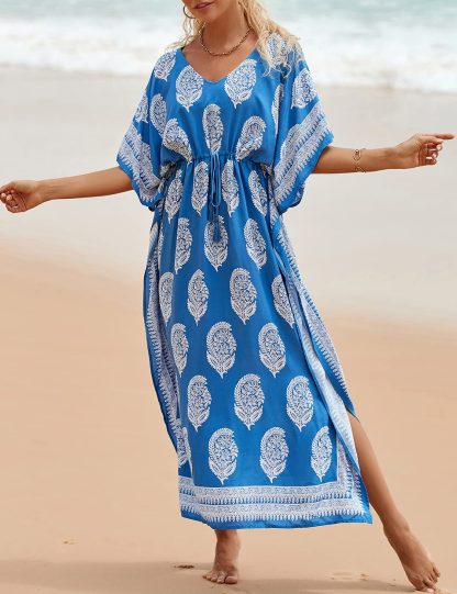 Bohemian printed waisted robe dress - Image 8