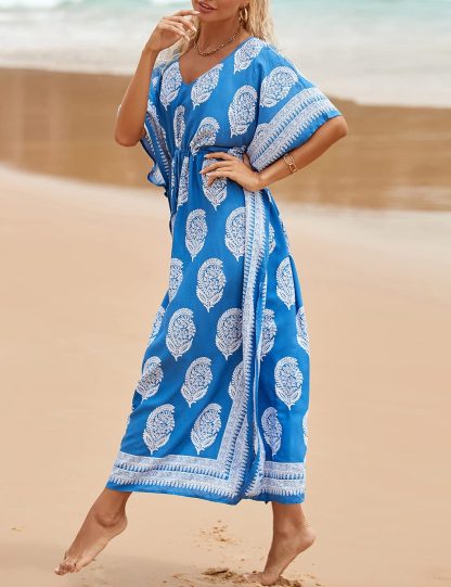 Bohemian printed waisted robe dress - Image 3