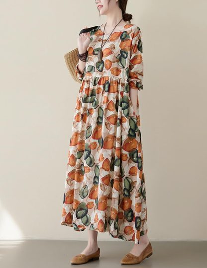 Fresh printed loose long skirt - Image 3