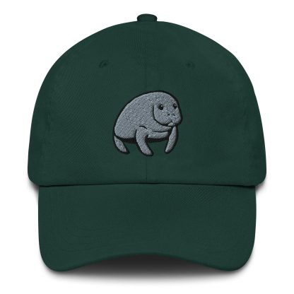 Manatee embroidered baseball cap