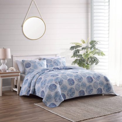 Seashell print three-piece bed cover set - Image 8