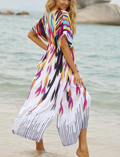 Colorful ink-splashed robe dress - Image 6