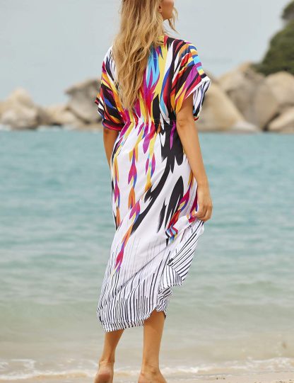 Colorful ink-splashed robe dress - Image 2