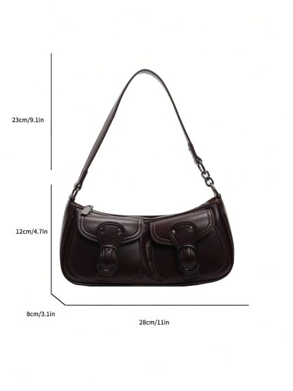 Vintage Buckle Underarm Bag - Image 5