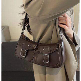 Vintage Buckle Underarm Bag