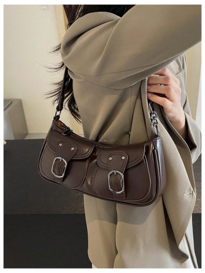 Vintage Buckle Underarm Bag