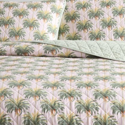 Coconut tree print quilted bedding - Image 5