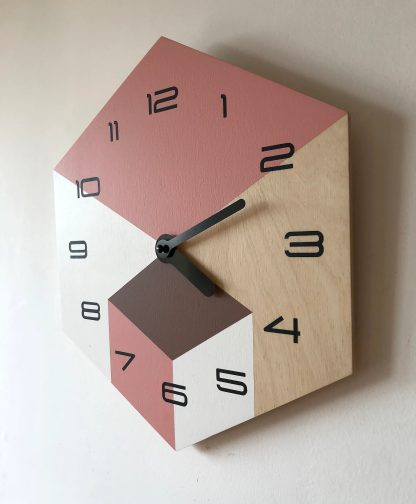 Geometric aesthetic hexagonal wall clock - Image 3