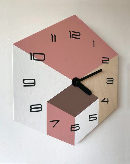 Geometric aesthetic hexagonal wall clock - Image 2