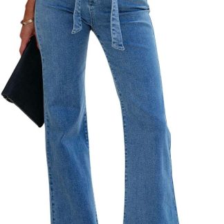Women's high-waisted flared jeans