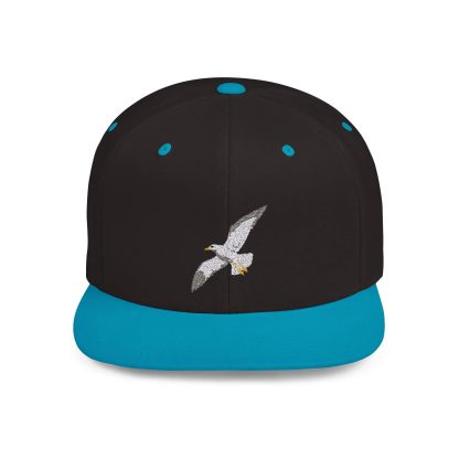 Seagull embroidered contrasting flat-brim hat - Image 6