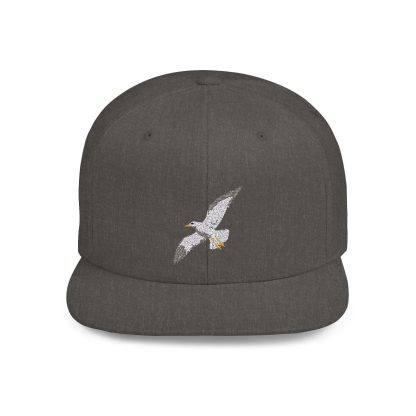 Seagull embroidered contrasting flat-brim hat - Image 3