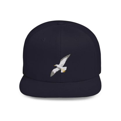 Seagull embroidered contrasting flat-brim hat - Image 2