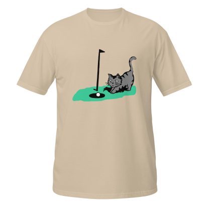 Funny Golf Cat Print T-Shirt - Image 4