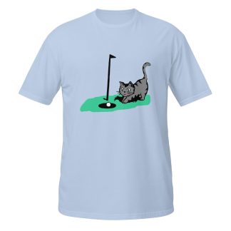 Funny Golf Cat Print T-Shirt
