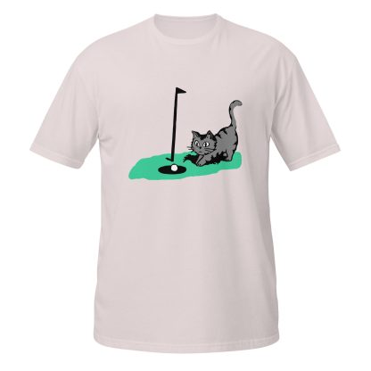 Funny Golf Cat Print T-Shirt - Image 2