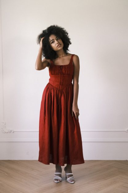 French Vintage Linen Slip Dress - Image 4