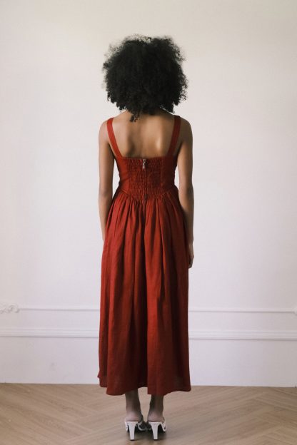 French Vintage Linen Slip Dress - Image 3