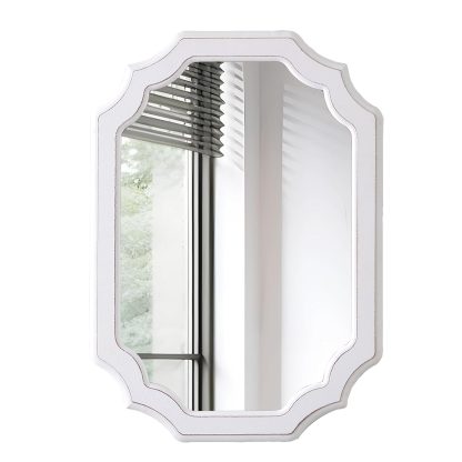 French simple carved octagonal mirror - Image 9