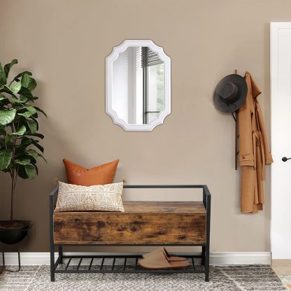 French simple carved octagonal mirror - Image 6