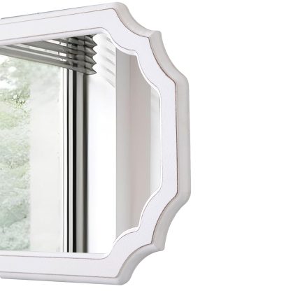 French simple carved octagonal mirror - Image 3