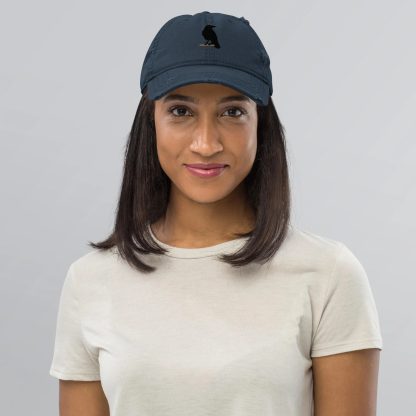 Distressed crow embroidered baseball cap - Image 5