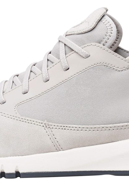Men's light grey suede and mesh sneakers - Image 4