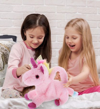 Dreamy pink unicorn plush handbag - Image 4