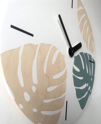 Monstera element wooden wall clock - Image 2