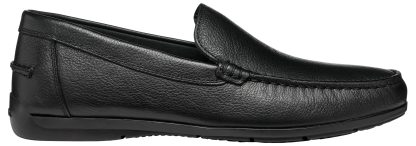 Men's black leather loafers - Image 4