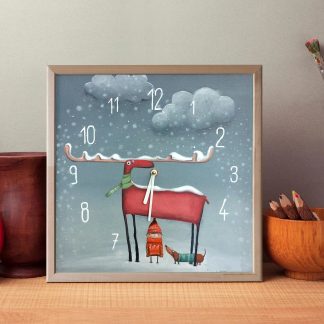 Winter Fairy Tale Art Wall Clock